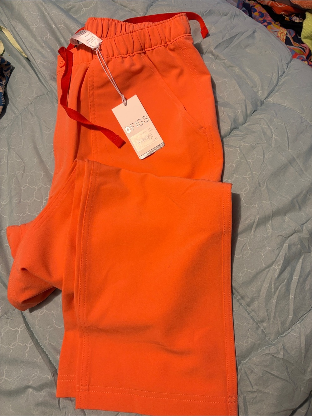 Figs Bright Orange straight leg scrub Pants
